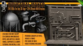 Industrial Maker 240 OBJs and 254 ZBrush IMM Brushes.jpg