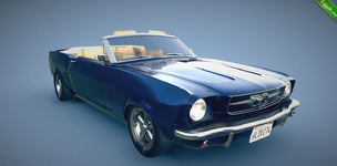 FORD MUSTANG CONVERTIBLE (PBR)  3D MODEL.png