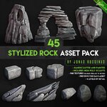 CGTrader – 45 Stylized Rock Asset Pack Low-poly 3D model.jpg