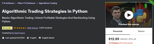 [Udemy] [ENG] [Dr Ziad Francis] Алгоритмические торговые стратегии на Python. Algorithmic Trading Strategies In Python (2024).png