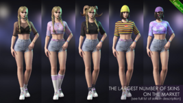 Casual Wear Girls Pack 1 - Streetwear Modern Realistic Stylized Woman Character.png